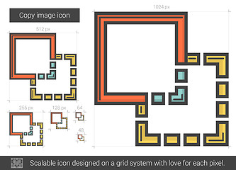 Image showing Copy image line icon.