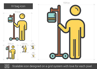 Image showing IV bag line icon.