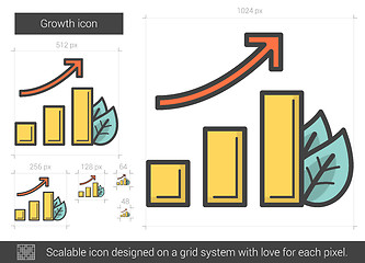 Image showing Growth line icon.