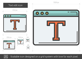 Image showing Text edit line icon.