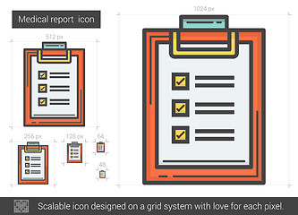 Image showing Medical report line icon.