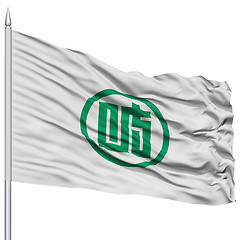 Image showing Isolated Gifu Japan Prefecture Flag on Flagpole