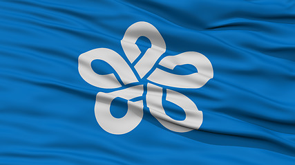 Image showing Closeup Fukuoka Japan Prefecture Flag