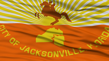 Image showing Closeup of Jacksonville City Flag