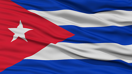 Image showing Closeup Cuba Flag