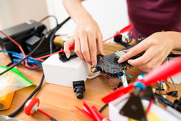 Image showing Installation of drone at home