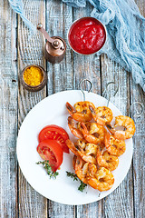 Image showing fried shrimps