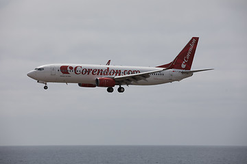 Image showing ARECIFE, SPAIN - APRIL, 15 2017: Boeing 737 - 800 of Corendon.co