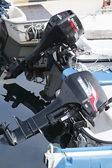 Image showing Small Motorboat Engine