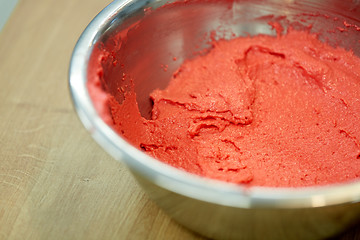 Image showing macaron batter or ice cream in bowl