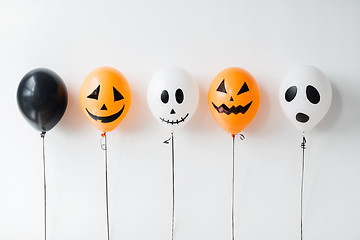 Image showing scary air balloons decoration for halloween party
