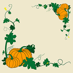 Image showing pumpkins frame