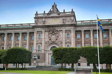 Image showing Parliament of Sweden, Sveriges riksdag in Stockholm, Sweden