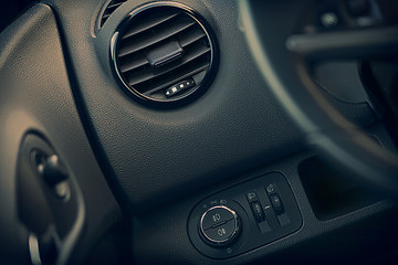 Image showing Details of air conditioning and controls of modern car