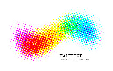Image showing Abstract colorful halftone vector background