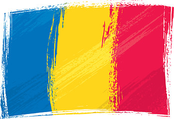 Image showing Grunge Romania flag