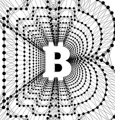 Image showing Bitcoin - electronic form of money and innovative payment network