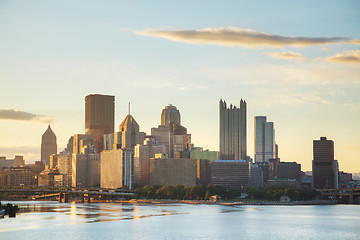 Image showing Pittsburgh cityscape with the Ohio river