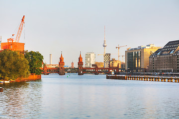 Image showing Oberbaum bridge in Berlin