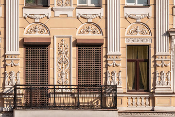 Image showing Window with a grating and a balcony.