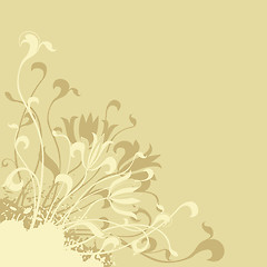 Image showing grunge floral background
