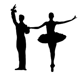 Image showing Couple ballet dancers