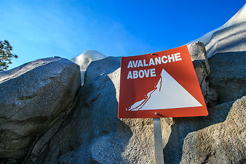 Image showing Avalanche Sign