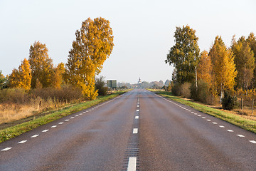 Image showing Sparkling trees by roadside