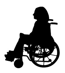 Image showing Disabled person in wheelchair