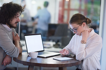 Image showing startup Business team Working With laptop in creative office