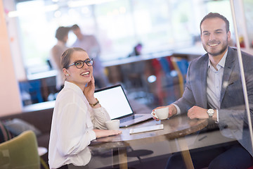 Image showing startup Business team Working With laptop in creative office