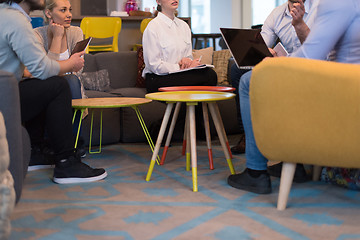 Image showing Startup Business Team At A Meeting at modern office building