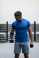 Image showing weight training fitness man