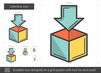 Image showing Letterbox line icon.