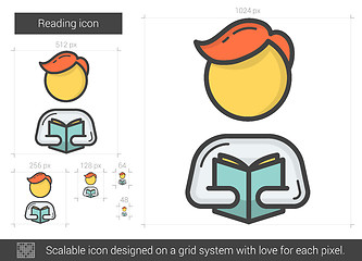 Image showing Reading line icon.