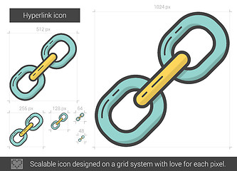Image showing Hyperlink line icon.