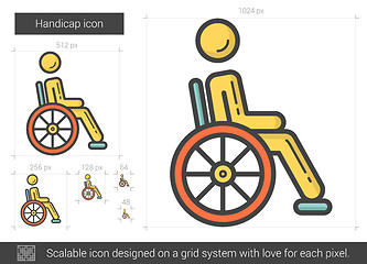 Image showing Handicap line icon.