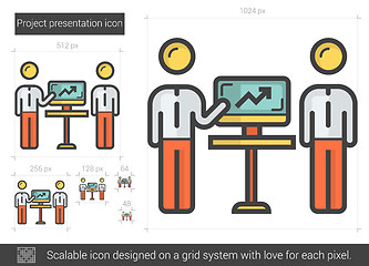 Image showing Project presentation line icon.