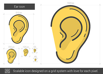 Image showing Ear line icon.