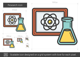 Image showing Research line icon.