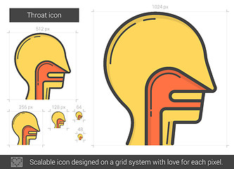 Image showing Throat line icon.