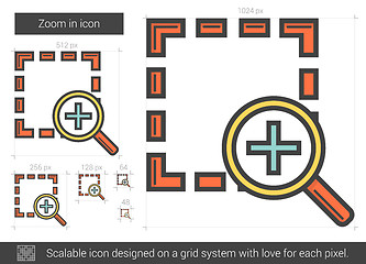 Image showing Zoom in line icon.
