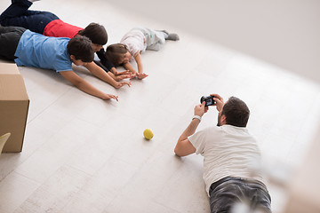 Image showing Photoshooting with kids models