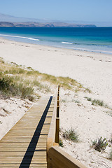 Image showing Ramp to the Beach