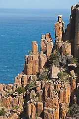 Image showing Rugged coastline cliffs