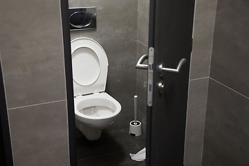 Image showing Toilet stall open