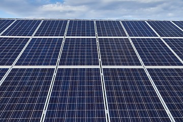 Image showing Solar panels on a roof