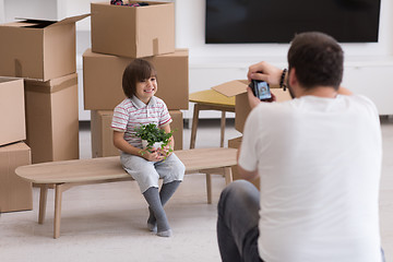 Image showing Photoshooting with kid model