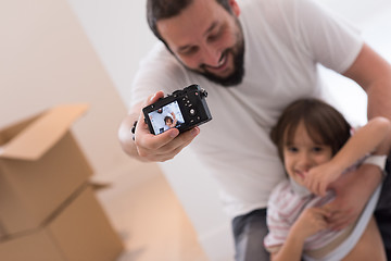 Image showing selfie father and son