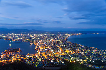 Image showing Hakodate City at night